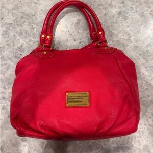Marc Jacobs Red Leather Tote Bag